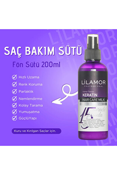 Lilamor Saç Bakım Sütü 200 ml Keratin