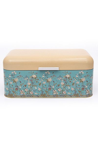 Hesaplı Kasa Flora Patterned Metal Bread Box, Bread Basket, Bread Bowl, 9 Lt