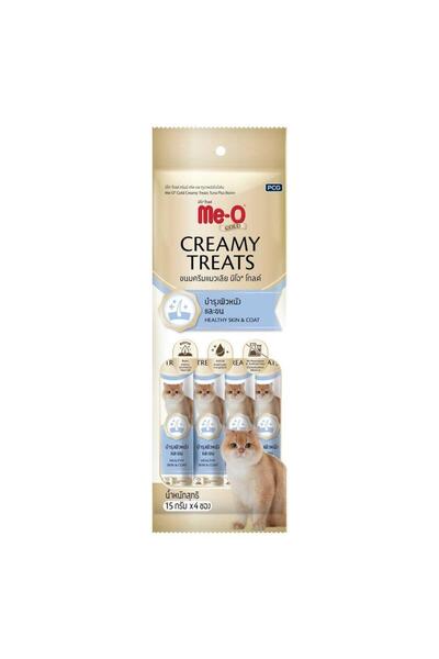 me-o Gold Creamy Treats Ton Balıklı Ve Biotinli Ek Besin ve Kedi Ödülü 4x15 Gr