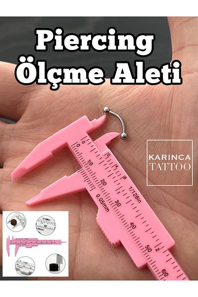Karınca Piercing Piercing Measuring Tool Measure Caliper Tattoo Eyebrow Ruler (Original Ant Tattoo)