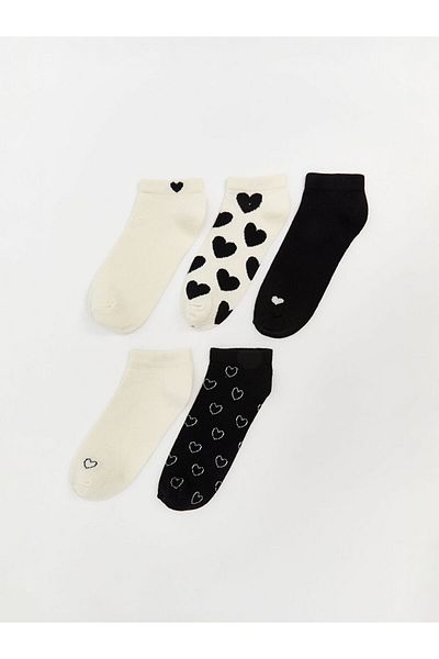 LC Waikiki New Season Printed Women's Booties Socks 5-Piece - S5P849Z8