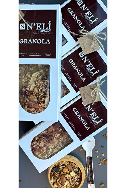 NELİ GURMAAN Karnıyarık Otu Tozlu Granola Ev Yapımı Doğal Katkısız Granola 280 G
