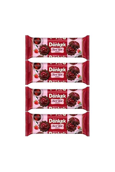Ülker Tart, Cake and Strawberry Dankek 180 g X 4 Pieces