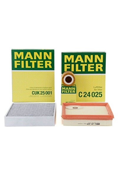 Mann-Filter BMW 3 Serisi F30 3.20i ED MANN Filtre Bakım Seti 2012-2016 Hava+Yağ+Karbonlu Polen