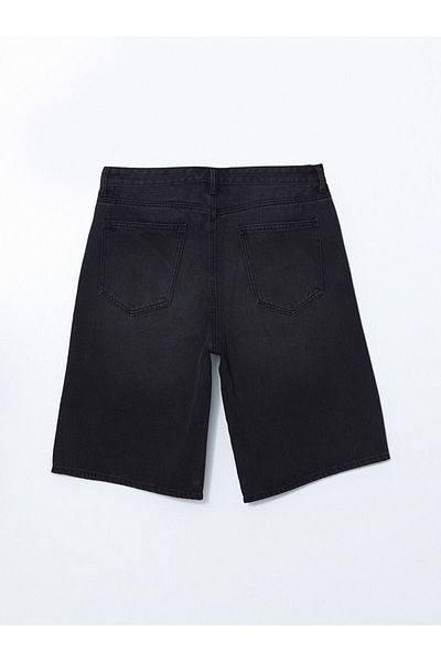 LC Waikiki Xside Black Comfortable Fit Men's Jean Shorts
