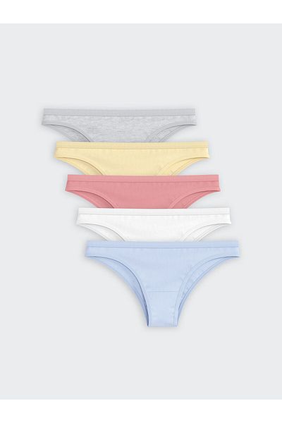 LC Waikiki Lcw Young Blue Plain Brazilian Panties 5 Pack