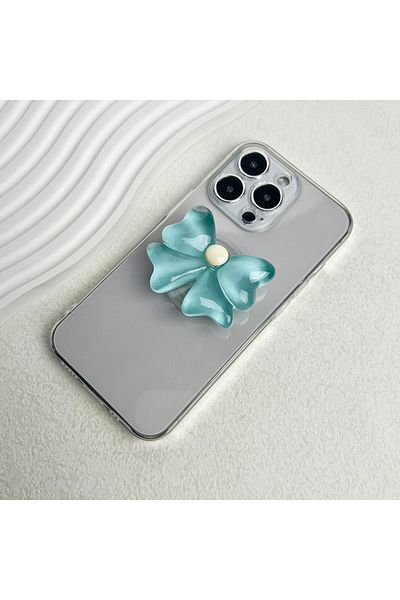 Choice Blue Cute Socket Talk Grip candy colored bow phone stand Lazy desktop folding stand small fresh bow