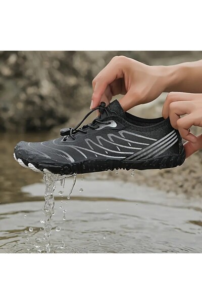 Aslan DENİZ AYAKKABISI HIZLI KURUYAN HAFİF, PLAJ, SÖRF ,DALIŞ VE YÜRÜYÜŞ AYAKKABISI,SPOR AYAKKABISI SİYAH