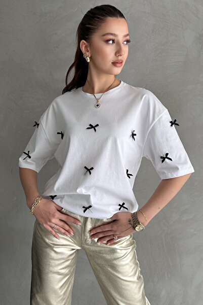 Rabi Shine PANGILĂ OVERSIZE DE FEMEI, TRICOU DETALIAT