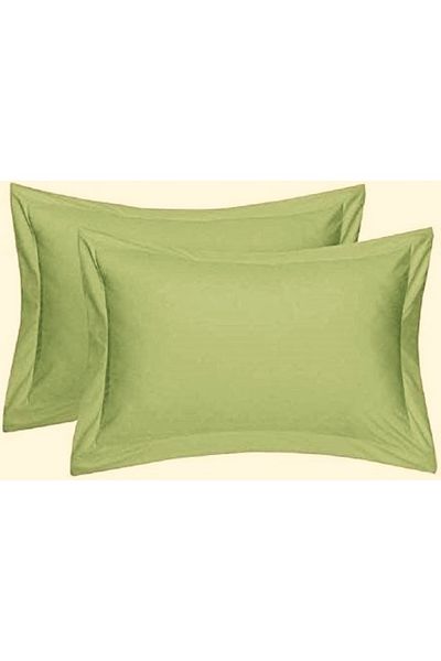 Kotonia Home Set 2 fete de perna Kotonia Home Damasc Saten DeLux - 50x70 cm, 100% bumbac, verde fistic