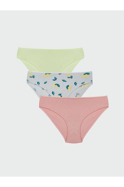 LC Waikiki Lcw Dream Gray Patterned Bikini Panties 3 Pack