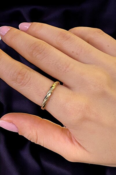 Altınaşkı Taşsız Sarmal Altın Yüzük