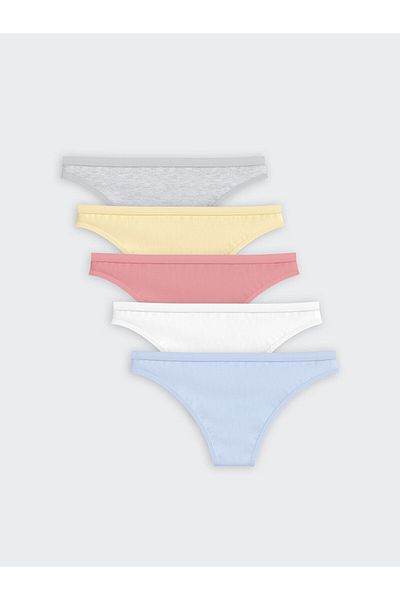 LC Waikiki Lcw Young Blue Plain Brazilian Panties 5 Pack