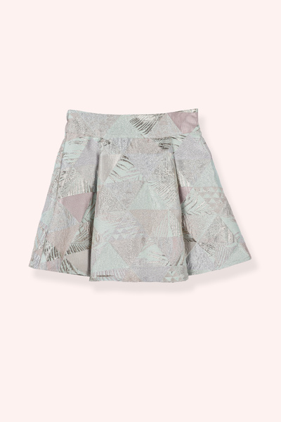Panço Girl's Zippered Skirt Flounce Lilac Skirt