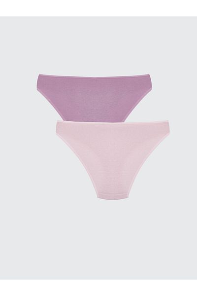 LC Waikiki Lcw Young Pink Plain Bikini Panties 2 Pack