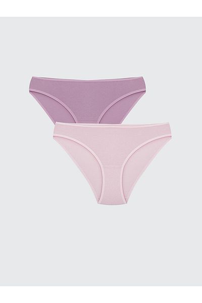 LC Waikiki Lcw Young Pink Plain Bikini Panties 2 Pack