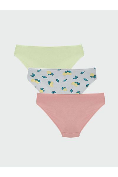 LC Waikiki Lcw Dream Gray Patterned Bikini Panties 3 Pack