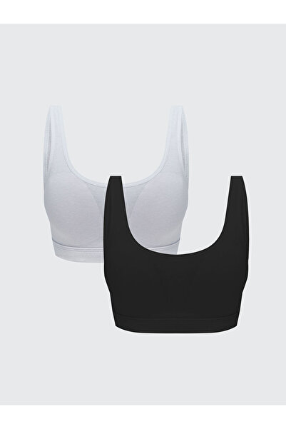 LC Waikiki Black Non-wired Padded Flat Bustier 2-Piece Set