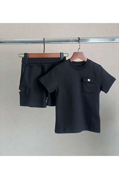 shop Set tricou și pantaloni scurți din bumbac pieptănat pentru băieți