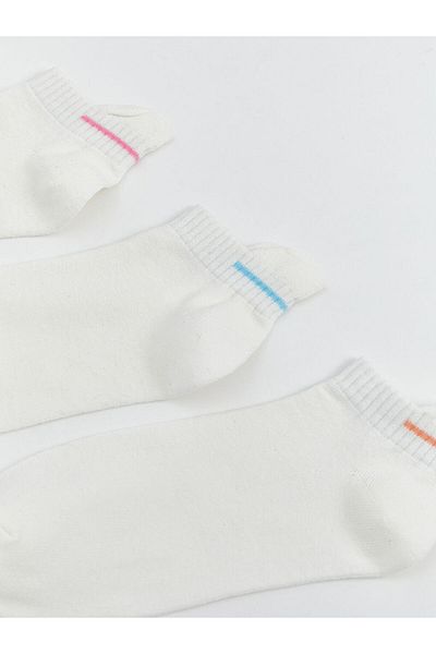 LC Waikiki Lcw Dream White Women's Plain Booties Socks 5-Pack