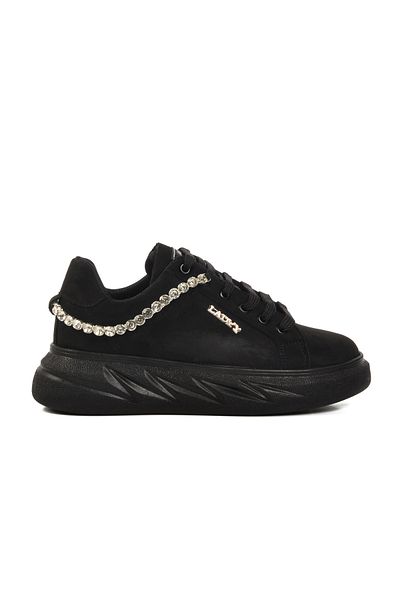 AYAKMOD Black Suede Women's Sneakers Lady 7081 Z