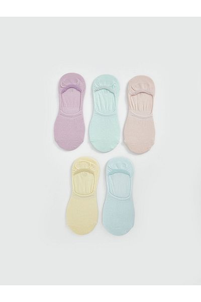 LC Waikiki Lcw Dream Lilac Women's Plain Ballerina Socks 5-Pack
