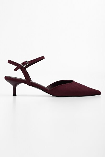 Shoeberry Women's Raphael Burgundy Suede Stiletto