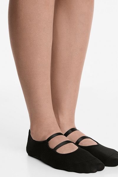 Oysho 2 pairs of polyamide blend yoga and Pilates socks with parallel straps