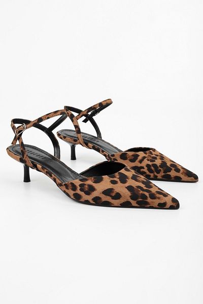 Shoeberry Raphael Leopard Satin Stiletto für Damen