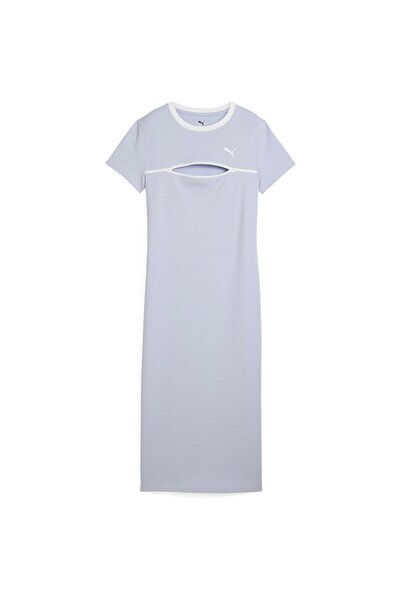 Puma Rochie Puma Wardrobe Ess Midi Cut-out Dress, Albastru, Femei