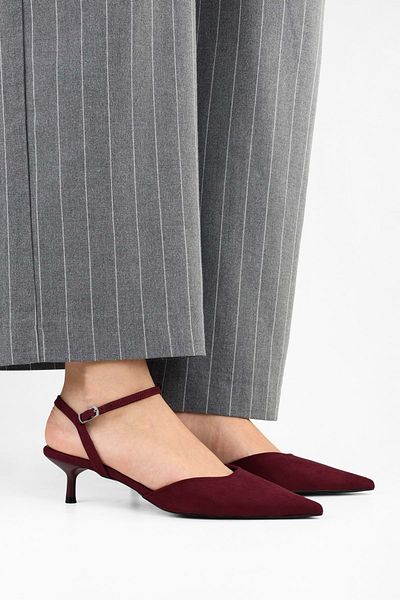 Shoeberry Women's Raphael Burgundy Suede Stiletto