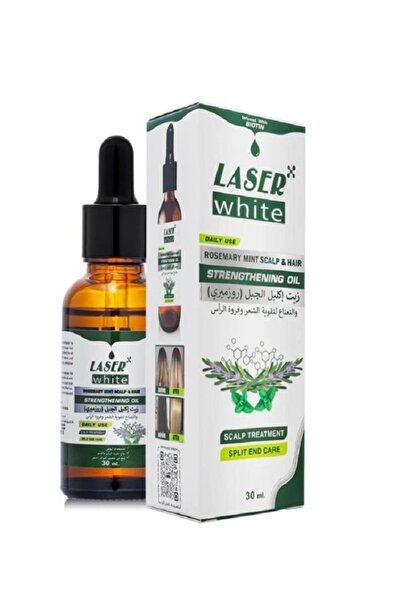 LASER WHITE زيت إكليل الجبل والنعناع لتقوية الشعر وفروة الراس من ليزر وايت-30مل