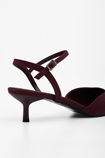 Shoeberry Women's Raphael Burgundy Suede Stiletto