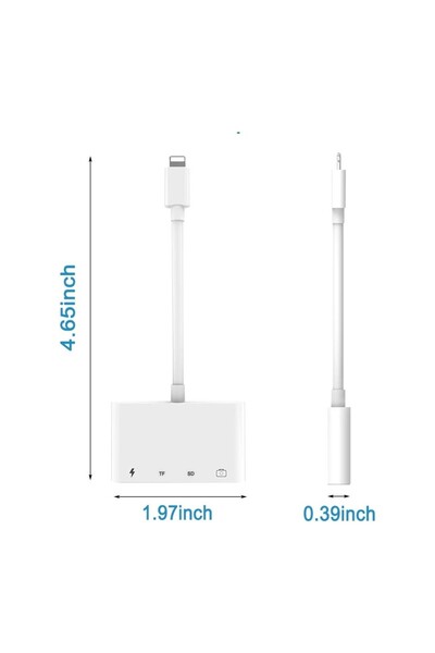 Alfais Apple Lightning To Usb Lightning Micro Sd Tf Kart Okuyucu Çevirici Dönüştürücü Adaptör 4333