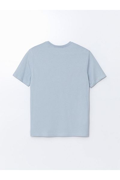 LC Waikiki Tricou pentru bărbați din bumbac pieptănat cu mânecă scurtă cu decolteu și imprimeu de sezon nou - S5KU06Z8