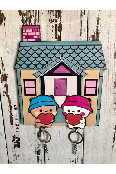 Bizde Ne Yok ki Look Up Keychain - Double Key Chain - Wall Decoration - Key Chain Hanger