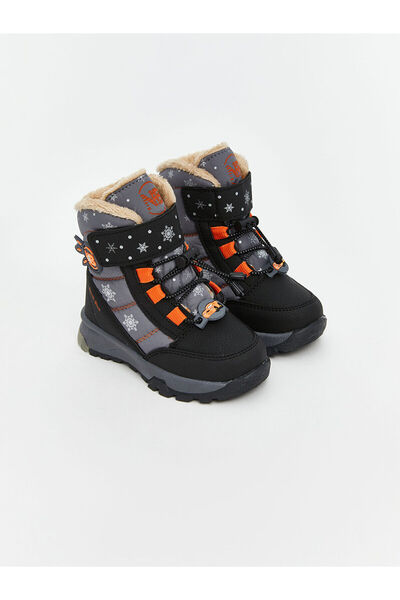 LC Waikiki Nevavm Baby Boy Snow Boots with Fur Inside and Laces