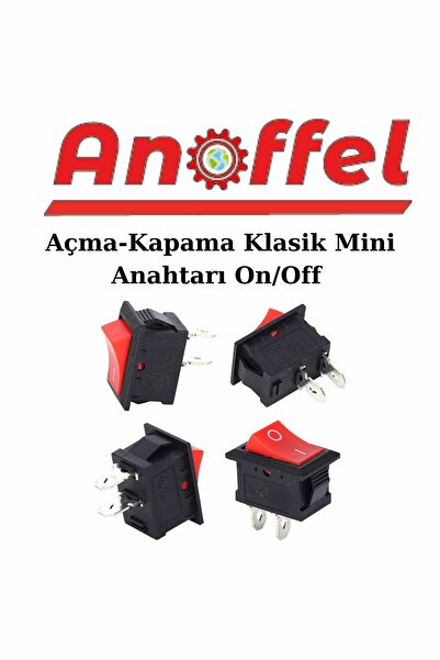Anoffel Açma Kapama Mini Klasik Anahtarı On/Off Elektrik Devre Malzemesi 5 Adet