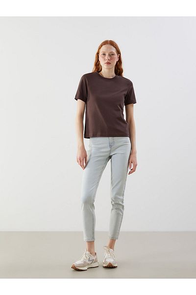 LC Waikiki Lcw Vision Brown Crew Neck Women's T-Shirt