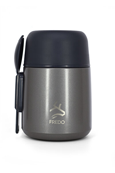 FREDO Baby Food Container & Food Storage Thermos, Keeps Hot for 8 Hours, Cold for 12 Hours, Ice for 48 Hours, Gray 500 ml