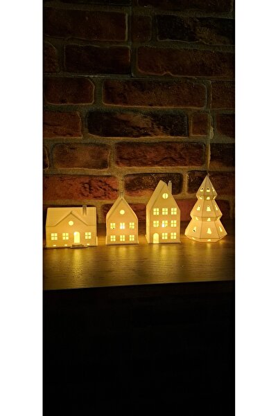 DRECCEX Büyük Boy Işıklı Ev Dekoratif Aydınlatma Dekoratif Gece Lambası 4 Ade...