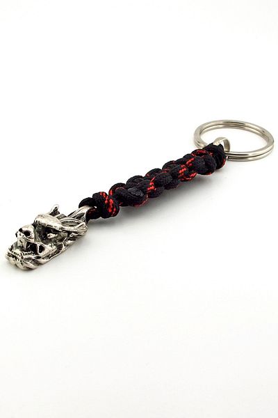 Solfera Dragon Head Dragon Macrame Knit Metal Tip Keychain Kc301
