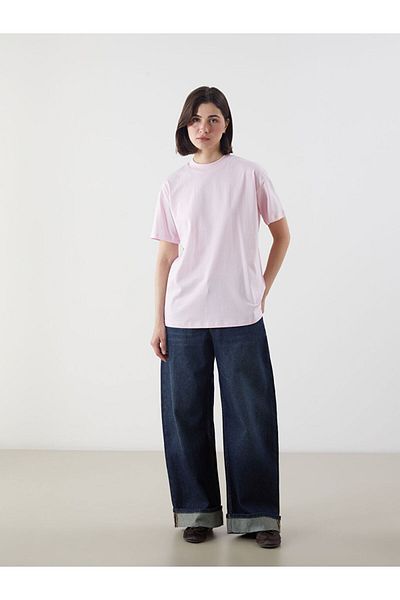 LC Waikiki Brown Stand Collar Women's T-Shirt