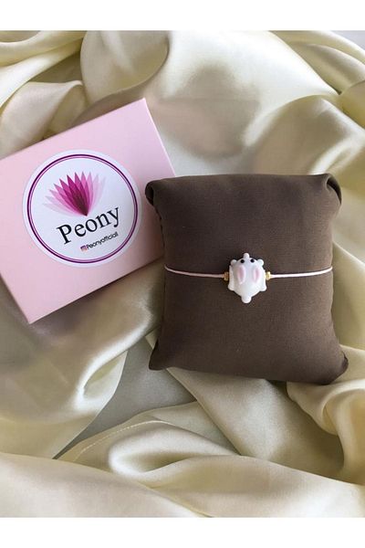 PEONY - peonyofficiall Rabbit Glass Murano Bracelet Pink String Bracelet