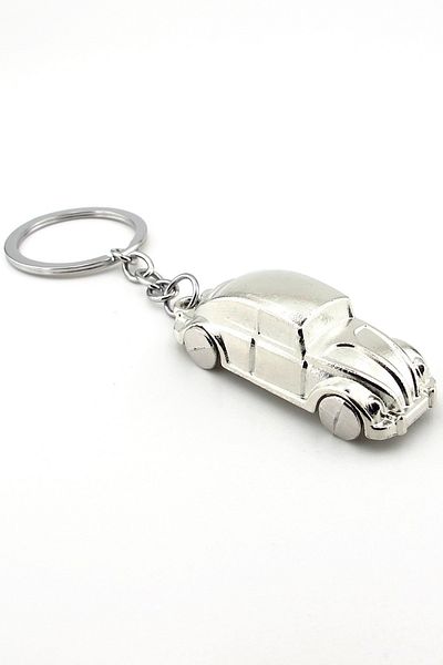 Solfera Silver Color Vosvos Beetle Nostalgic Car Tortoise Metal Keychain Kc270