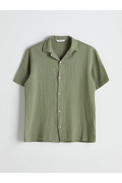 LC Waikiki Lcw Vision Green Regular Fit Men's Short Sleeve Shirt