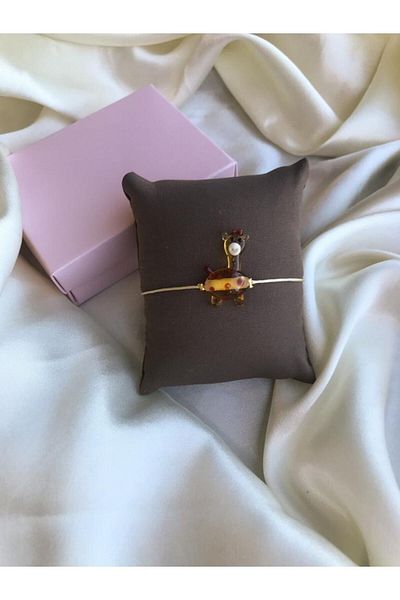 PEONY - peonyofficiall Giraffe Glass Murano Bracelet Cream String Bracelet