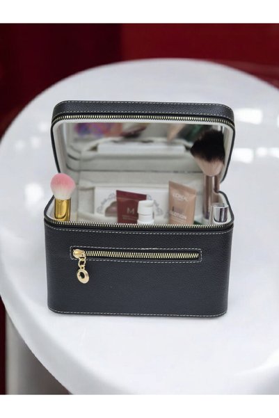 Moda fiesta Mirrored Makeup Travel Care Bag Black 21*14*14
