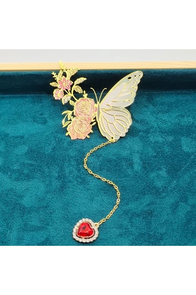 GlassySKY قطعة واحدة من المرجعية المعدنية على شكل فراشة هدية لصديق المعلم الكاتب