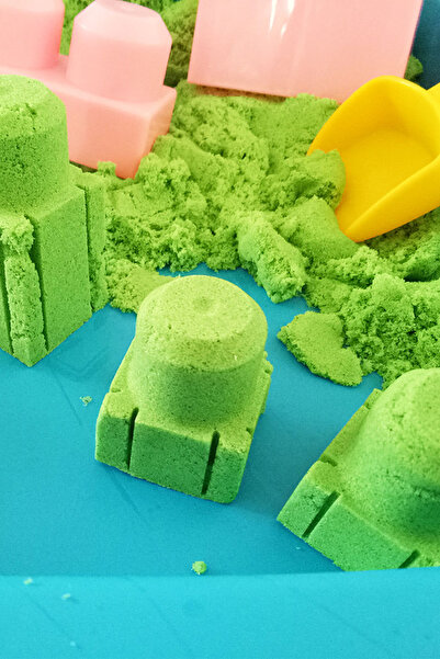 TutturX Natural Kinetic Sand 1000Gr with Bucket and 12 Molds as a Gift